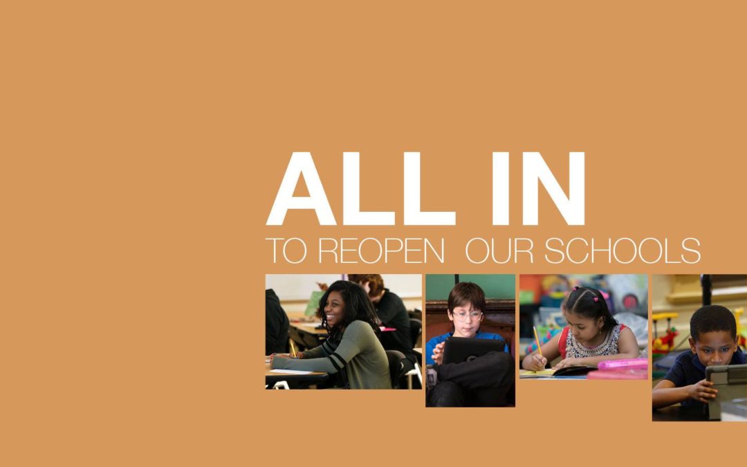 ALL IN To Reopen Our Schools: Facebook Mtg. July 14, 5-7:00 PM